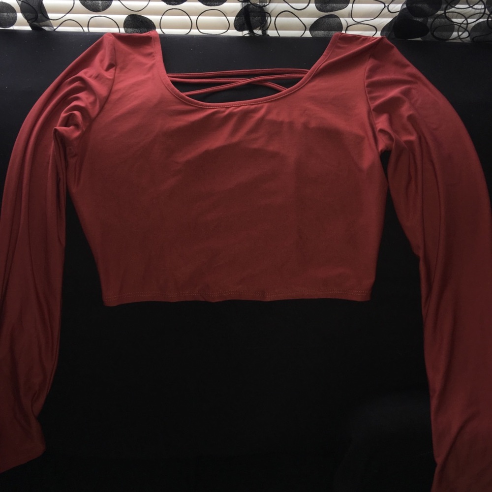 Fashion Nova— Rust Crop Top with Back Details